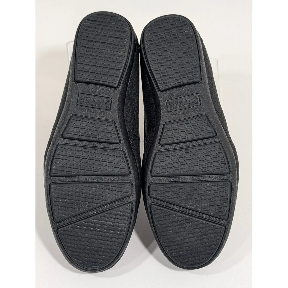 Rockport Works RK600 Penny Loafer 6.5M Black Leather Slip Resistant Safety Shoe